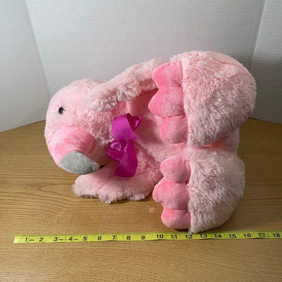 Dan Dee Pink Flamingo Plush Tootsie Footsie Stuffed Animal Large 16" Soft Cuddly - Picture 7 of 8